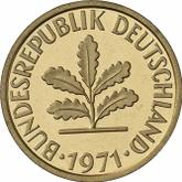 Reverse 5 Pfennig 1971 J