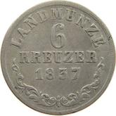 Reverse 6 Kreuzer 1837 K