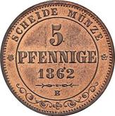 Reverse 5 Pfennig 1862 B