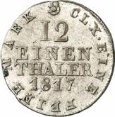 Reverse 1/12 Thaler 1817 I.G.S.