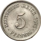Obverse 5 Pfennig 1875 E