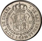 Reverse 4 Reales 1836 S DR