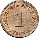 Obverse 1 Pfennig 1887 G