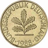 Reverse 10 Pfennig 1988 D