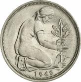 Reverse 50 Pfennig 1969 F