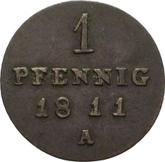 Reverse 1 Pfennig 1811 A