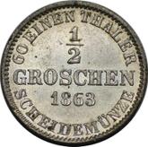 Reverse 1/2 Groschen 1863 B