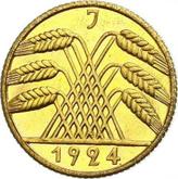 Reverse 10 Reichspfennig 1924 J