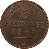 Reverse 3 Pfennig 1861 A