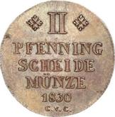 Reverse 2 Pfennig 1830 CvC