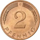 Obverse 2 Pfennig 1976 G