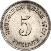 Obverse 5 Pfennig 1907 J