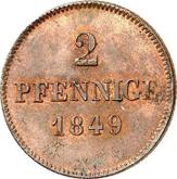 Reverse 2 Pfennig 1849