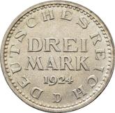 Reverse 3 Mark 1924 D