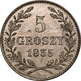 Reverse 5 Groszy 1835 Krakow