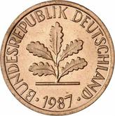 Reverse 1 Pfennig 1987 F