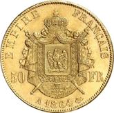Reverse 50 Francs 1864 A