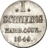 Reverse 1 Shilling 1840 H.S.K.