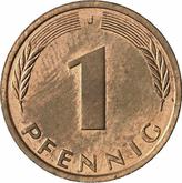 Obverse 1 Pfennig 1991 J