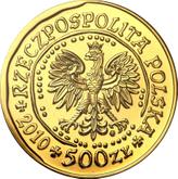 Obverse 500 Zlotych 2010 MW NR White-tailed eagle