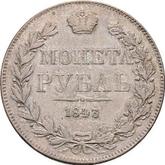 Reverse Rouble 1843 MW Warsaw Mint