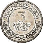 Reverse 3 Reichsmark 1926 A Lubeck