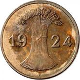 Reverse 1 Rentenpfennig 1924 F