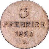 Reverse 3 Pfennig 1825 S