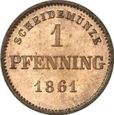 Reverse Pfennig 1861