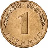 Obverse 1 Pfennig 1972 J