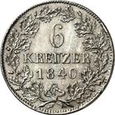 Reverse 6 Kreuzer 1840