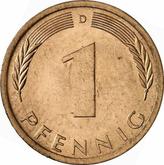 Obverse 1 Pfennig 1973 D