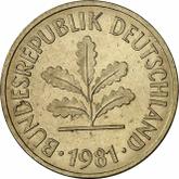 Reverse 5 Pfennig 1981 F