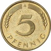 Obverse 5 Pfennig 1993 A