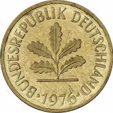 Reverse 5 Pfennig 1976 J