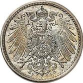 Reverse 5 Pfennig 1908 F