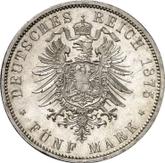 Reverse 5 Mark 1875 B Prussia