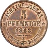 Reverse 5 Pfennig 1863 B