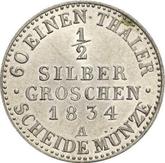 Reverse 1/2 Silber Groschen 1834 A