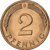 Obverse 2 Pfennig 1973 D