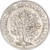 Reverse 5 Reichsmark 1930 E Oak Tree