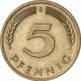 Obverse 5 Pfennig 1977 G