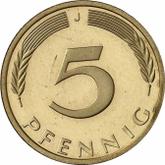 Obverse 5 Pfennig 1971 J