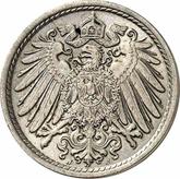 Reverse 5 Pfennig 1890 J