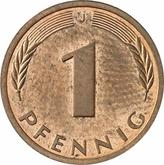 Obverse 1 Pfennig 1989 J