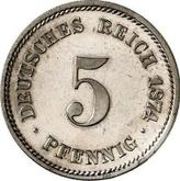 Obverse 5 Pfennig 1874 C