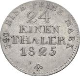 Reverse 1/24 Thaler 1825 S