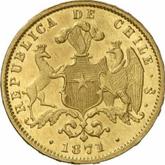 Reverse 10 Pesos 1871 So