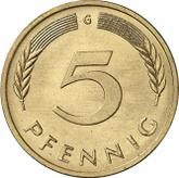 Obverse 5 Pfennig 1979 G