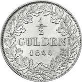 Reverse 1/2 Gulden 1844